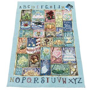 Holiday Alphabet Collage A-Z Tapestry Wall Hanging ~ Artist, Krista Hamrick